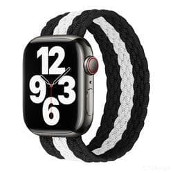 Apple Watch kompatibelt ARMBAND Elastiskt SVART/VIT 38/40/41 mm multifärg S