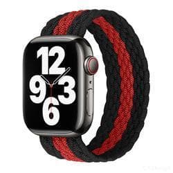 Apple Watch kompatibelt ARMBAND Elastiskt SVART/RÖD 38/40/41 mm multifärg M