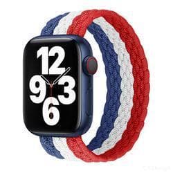 Apple Watch kompatibelt ARMBAND Elastiskt BLÅVITRÖD 38/40/41mm multifärg L