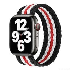 Apple Watch kompatibelt ARMBAND ElastisktSVART/RÖD/VIT42/44/45mm