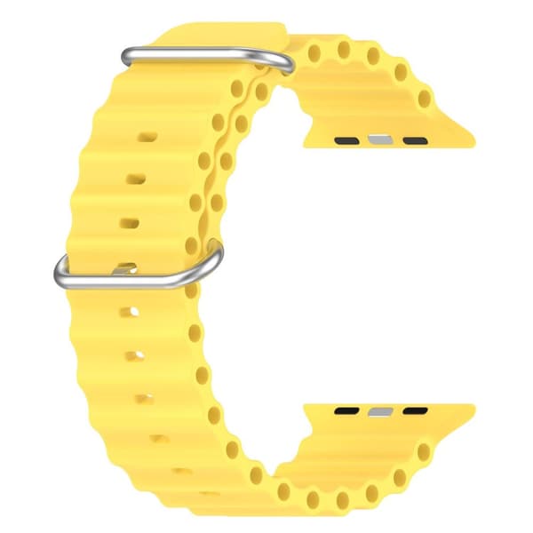 Apple Watch kompatibelt Wave Armband Silikon GUL 38/40/41 mm