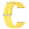 Miniatyrbild 3 av 5: Apple Watch kompatibelt Wave Armband Silikon GUL 38/40/41 mm