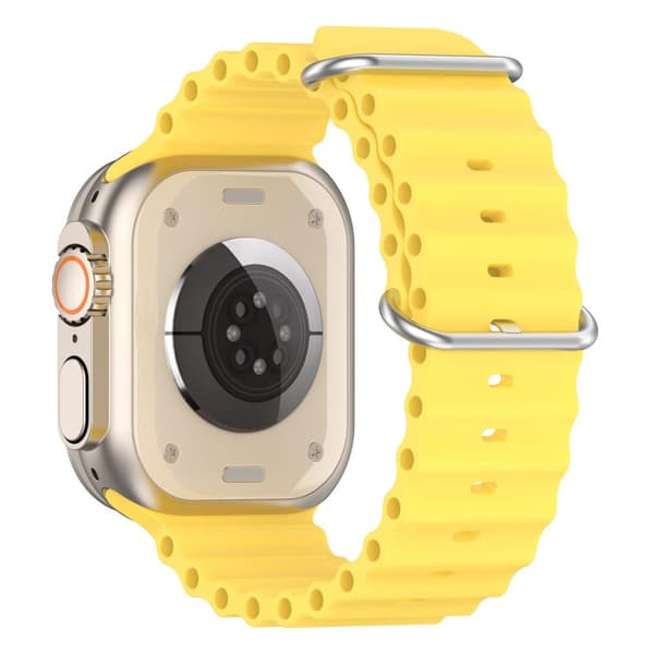 Apple Watch kompatibelt Wave Armband Silikon GUL 38/40/41 mm