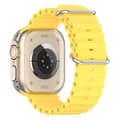 Miniatyrbild 2 av 5: Apple Watch kompatibelt Wave Armband Silikon GUL 38/40/41 mm
