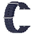 Miniatyrbild 3 av 5: Apple Watch kompatibelt Wave Armband Silikon MIDNIGHT 38/40/41mm