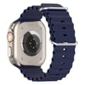 Miniatyrbild 2 av 5: Apple Watch kompatibelt Wave Armband Silikon MIDNIGHT 38/40/41mm