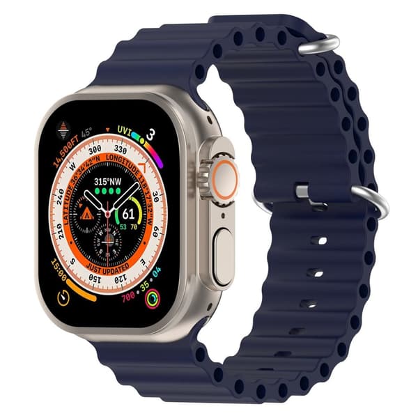 Apple Watch kompatibelt Wave Armband Silikon MIDNIGHT 38/40/41mm