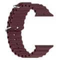 Miniatyrbild 4 av 5: Apple Watch kompatibelt Wave Armband Silikon VINRÖD 38/40/41mm