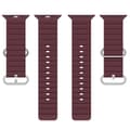 Miniatyrbild 5 av 5: Apple Watch kompatibelt Wave Armband Silikon VINRÖD 38/40/41mm