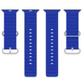 Miniatyrbild 5 av 5: Apple Watch kompatibelt Wave Armband Silikon BLÅ 38/40/41mm