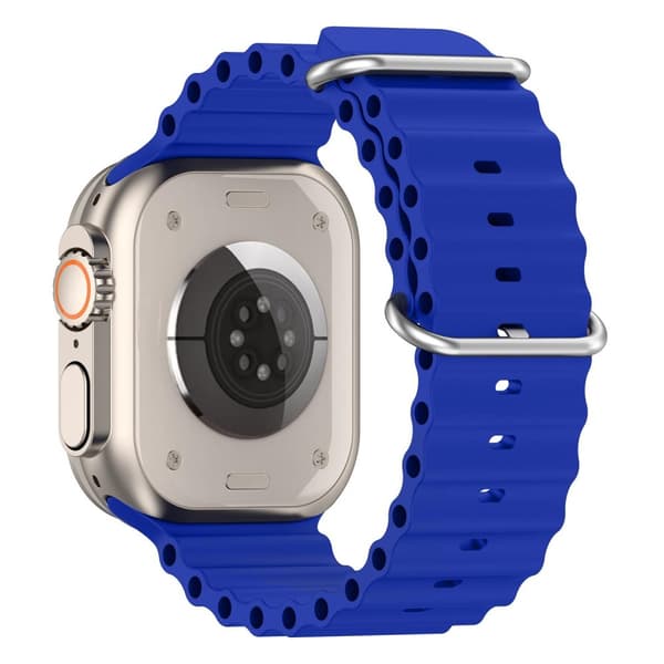 Apple Watch kompatibelt Wave Armband Silikon BLÅ 38/40/41mm
