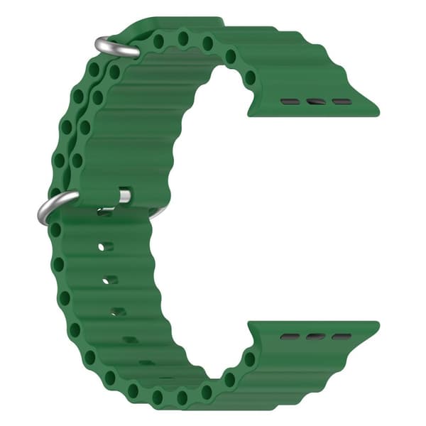 Apple Watch kompatibelt Wave Armband Silikon GRÖN 38/40/41mm