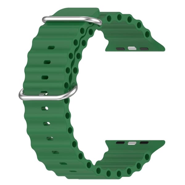 Apple Watch kompatibelt Wave Armband Silikon GRÖN 38/40/41mm