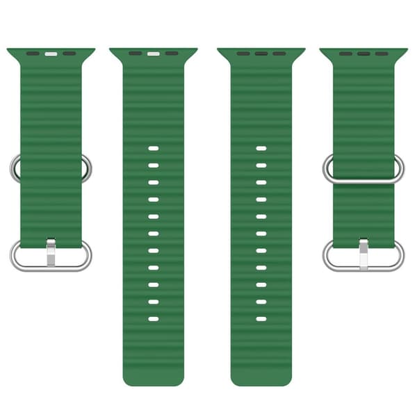 Apple Watch kompatibelt Wave Armband Silikon GRÖN 38/40/41mm