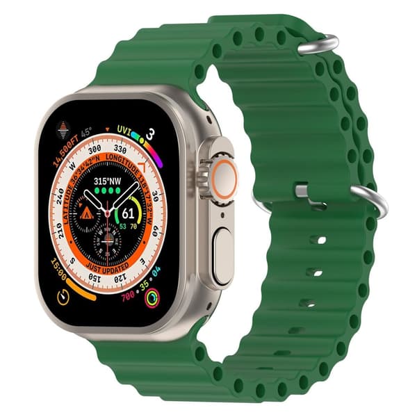 Apple Watch kompatibelt Wave Armband Silikon GRÖN 38/40/41mm