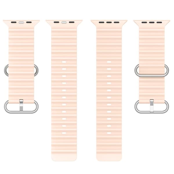 Apple Watch kompatibelt Wave Armband Silikon ROSA 38/40/41mm