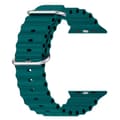 Miniatyrbild 3 av 5: Apple Watch kompatibelt Wave Armband Silikon PETROL 38/40/41mm