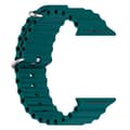 Miniatyrbild 4 av 5: Apple Watch kompatibelt Wave Armband Silikon PETROL 38/40/41mm