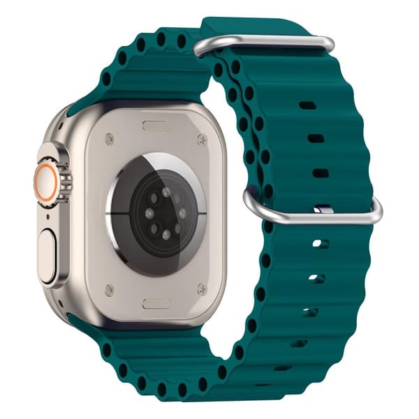 Apple Watch kompatibelt Wave Armband Silikon PETROL 38/40/41mm