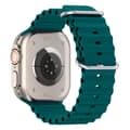 Miniatyrbild 2 av 5: Apple Watch kompatibelt Wave Armband Silikon PETROL 38/40/41mm
