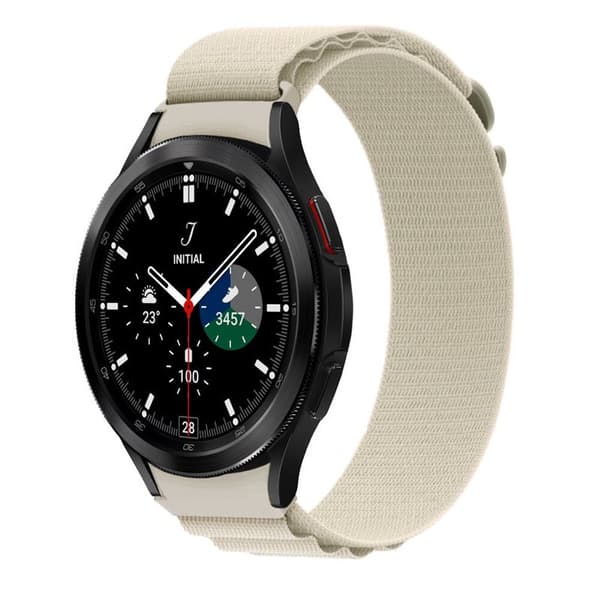 Artic Elastiskt nylon Armband Samsung Galaxy Watch 4 Classic (42mm) - Starlight