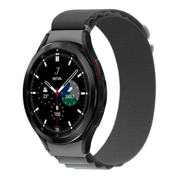 Artic Elastinen nailon ranneke Samsung Galaxy Watch 4 Classic (42mm) - Harmaa