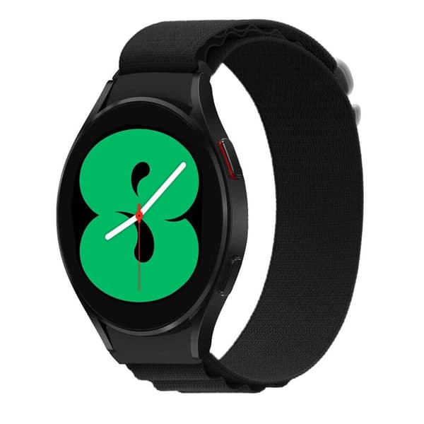 Artic Elastiskt nylon Armband Samsung Galaxy Watch 4 (40mm) - Svart