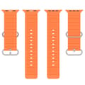 Miniatyrbild 5 av 5: Apple Watch kompatibelt Wave Armband Silikon ORANGE 42/44/45/49 mm