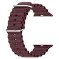 Miniatyrbild 3 av 5: Apple Watch kompatibelt Wave Armband Silikon VINRÖD 42/44/45/49 mm