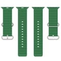 Miniatyrbild 5 av 5: Apple Watch kompatibelt Wave Armband Silikon GRÖN 42/44/45/49 mm