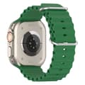 Miniatyrbild 2 av 5: Apple Watch kompatibelt Wave Armband Silikon GRÖN 42/44/45/49 mm