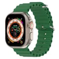 Miniatyrbild 1 av 5: Apple Watch kompatibelt Wave Armband Silikon GRÖN 42/44/45/49 mm