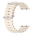 Miniatyrbild 3 av 5: Apple Watch kompatibelt Wave ArmbandSilikonOFF-WHITE 42/44/45/49 mm