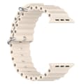 Miniatyrbild 4 av 5: Apple Watch kompatibelt Wave ArmbandSilikonOFF-WHITE 42/44/45/49 mm
