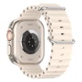 Miniatyrbild 2 av 5: Apple Watch kompatibelt Wave ArmbandSilikonOFF-WHITE 42/44/45/49 mm