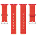 Miniatyrbild 5 av 5: Apple Watch kompatibelt Wave Armband Silikon RÖD 42/44/45/49 mm