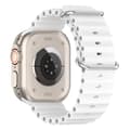Miniatyrbild 2 av 5: Apple Watch kompatibelt Wave Armband Silikon VIT 42/44/45/49 mm