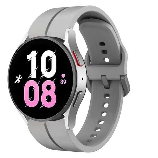 INF Klokkereim 20 mm i silikon GråSamsung Galaxy Watch 4 40 44mm/4 Classic 46 42 mm 2021, Garmin Vivoactive 3 Music/Forerunner 645/245 Music/Venu/Venu