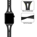Miniatyrbild 3 av 3: Apple Watch kompatibelt Armband Silikon TWO Svart/Grå 38/40/41 mm