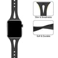 Miniatyrbild 3 av 3: Apple Watch kompatibelt Armband Silikon TWO Svart/Grå 38/40/41 mm