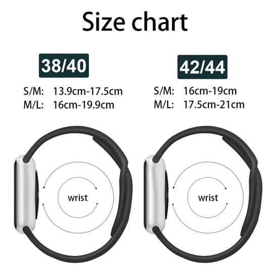 Apple Watch kompatibelt Armband Silikon TWO Svart/Grå 38/40/41 mm