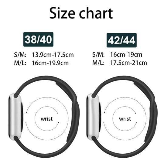 Apple Watch kompatibelt Armband Silikon TWO Vit/Svart 38/40/41 mm