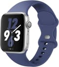Miniatyrbild 1 av 5: Apple Watch kompatibelt Armband Silikon BLÅ 42/44/45/49 mm