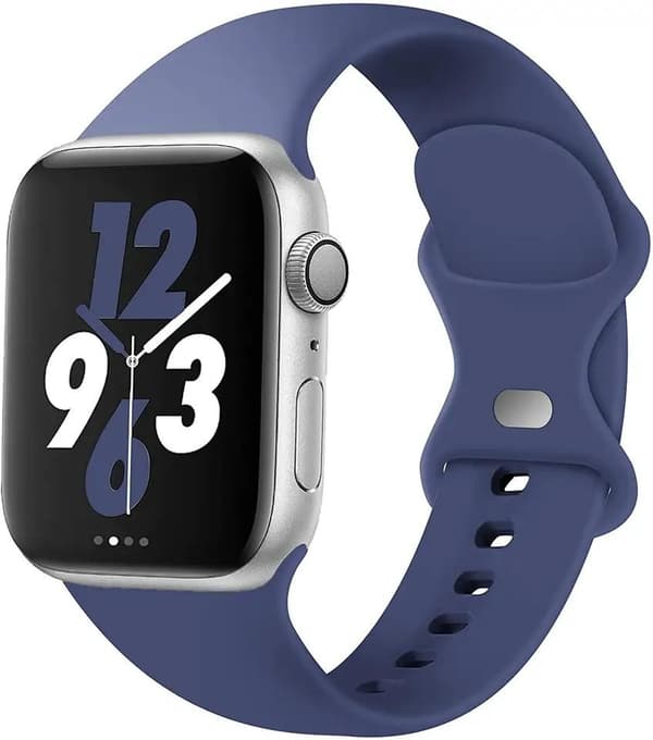 Apple Watch kompatibelt Armband Silikon BLÅ 42/44/45/49 mm