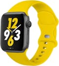 Miniatyrbild 1 av 5: Apple Watch kompatibelt Armband Silikon GUL 42/44/45/49 mm
