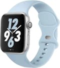 Miniatyrbild 1 av 5: Apple Watch kompatibelt Armband Silikon  LJUSBLÅ 42/44/45/49 mm