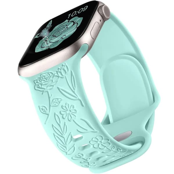 Apple Watch kompatibelt Armband Engrave MINTGRÖN 42/44/45/49 mm