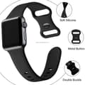 Miniatyrbild 5 av 5: Apple Watch kompatibelt Armband Silikon LJUSGRÖN 38/40/41 mm