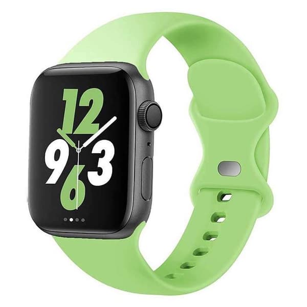 Apple Watch kompatibelt Armband Silikon LJUSGRÖN 38/40/41 mm Ljusgrön S