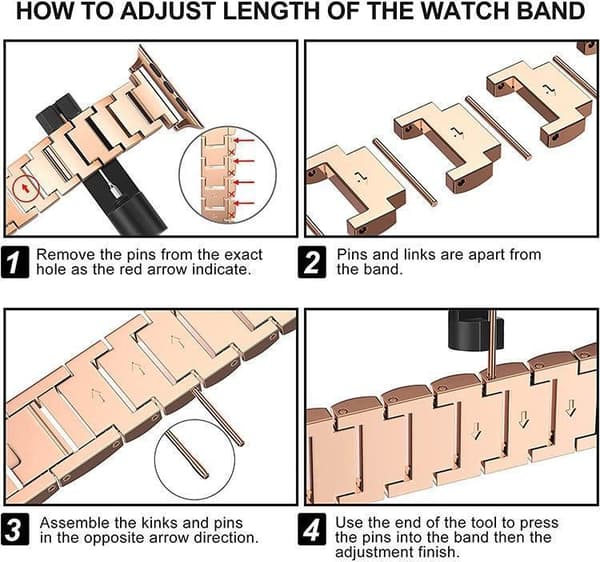 Apple Watch kompatibelt Armband Strass RAINBOW 38/40/41mm metall